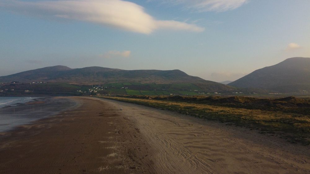 Photograph of Inch beach County Kerry in lateral morning light