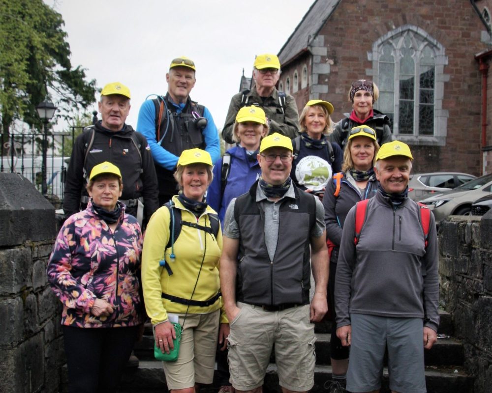 walk guides ready to depart from St. Johns Church, Tralee