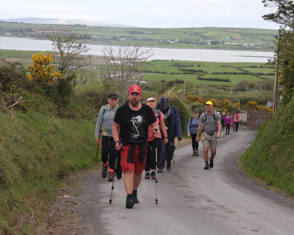 a hilly climb on stage 1 of Kerry Camino at Tonevane.